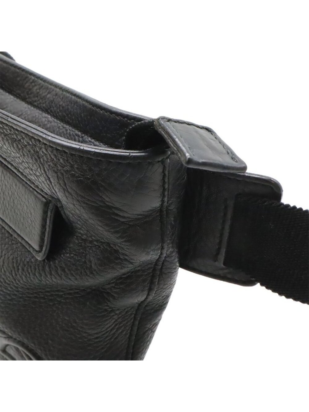 Gucci Soho Interlocking Logo Belt Bag Leather Black Silver - Picture 4 of 9